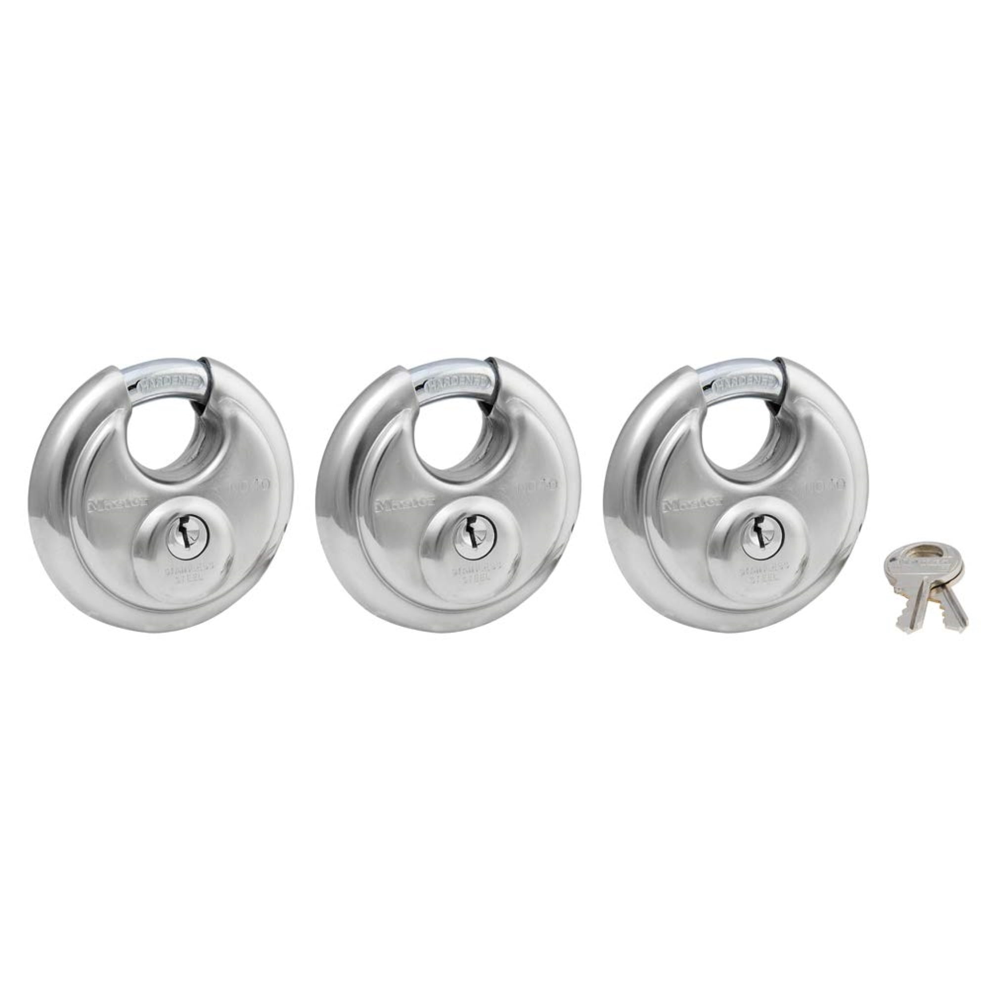Master Stainless Lock - (3) Keyed Alike Multi Purpose Padlocks 40TRI-3 VALUE PACK