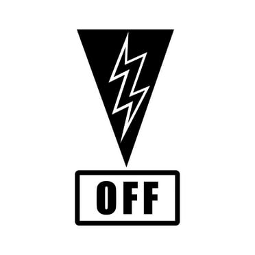 Master Switch OFF Sticker Decal Die Cut - Self Adhesive Vinyl - Weatherproof - Made in USA - Many Color and Sizes - scca safety