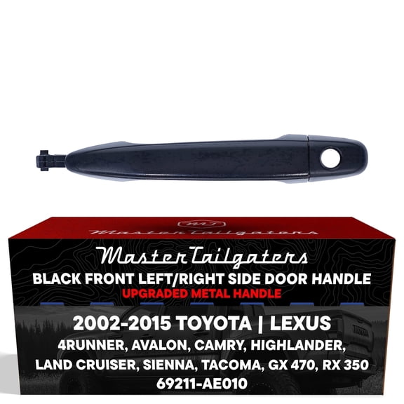 Master Tailgaters Exterior Door Handle Upgraded Black Metal Replacement for Toyota 4Runner 03-09, Avalon 05-12, Camry 07-11, Tacoma 05-15 / Lexus GX 470 03-09, RX350 07-09 OE Part # 69211-AE010