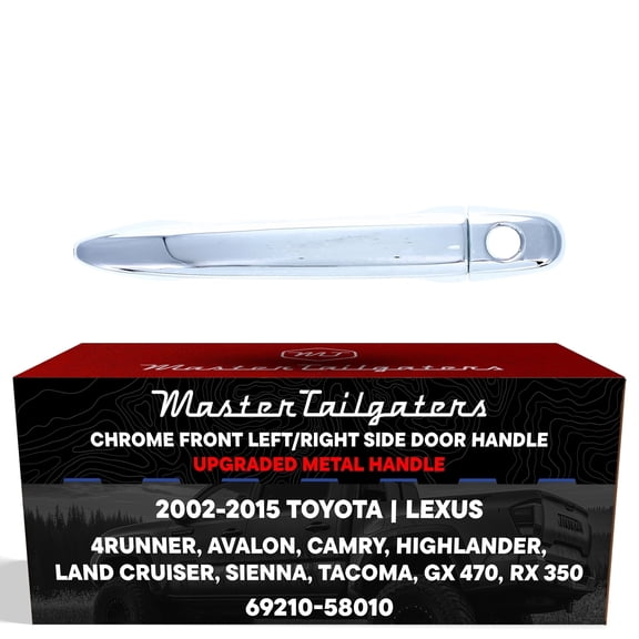 Master Tailgaters Chrome Metal Exterior Door Handle for Toyota 4Runner 03-09, Avalon 05-12, Camry 07-11, Tacoma 05-15/Lexus GX 470 03-09, RX350 07-09 OE Part# 69210-58010 | RH=LH