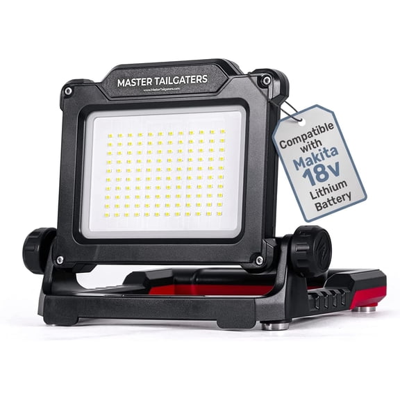 Master Tailgaters FLUD 4000 LED Work Flood Light Compatible for Makita 18v Battery