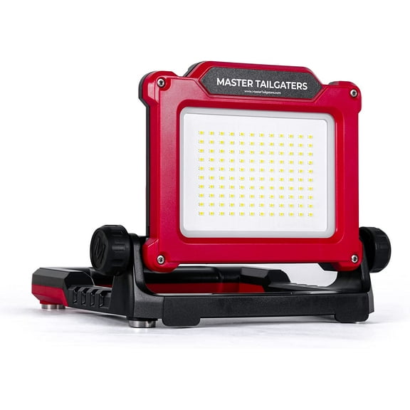 Master Tailgaters FLUD LED Work Flood Light Compatible with Makita / Milwaukee / Dewalt / Bosch / Black & Decker, Porter Cable, Stanley 18v-20v Battery
