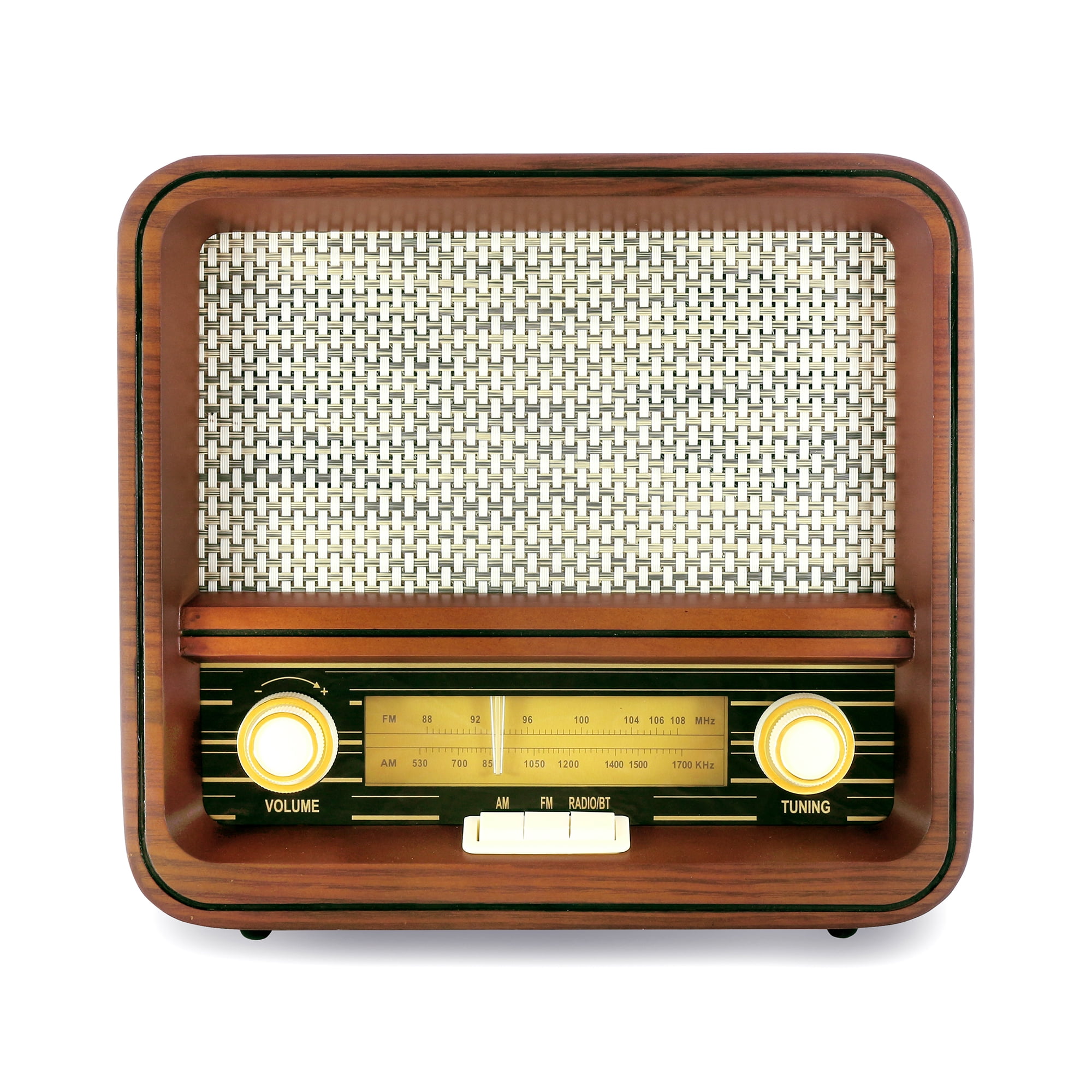 Master Tailgaters Fuse RAD-V1 Vintage Retro Radio, Real Wood Exterior