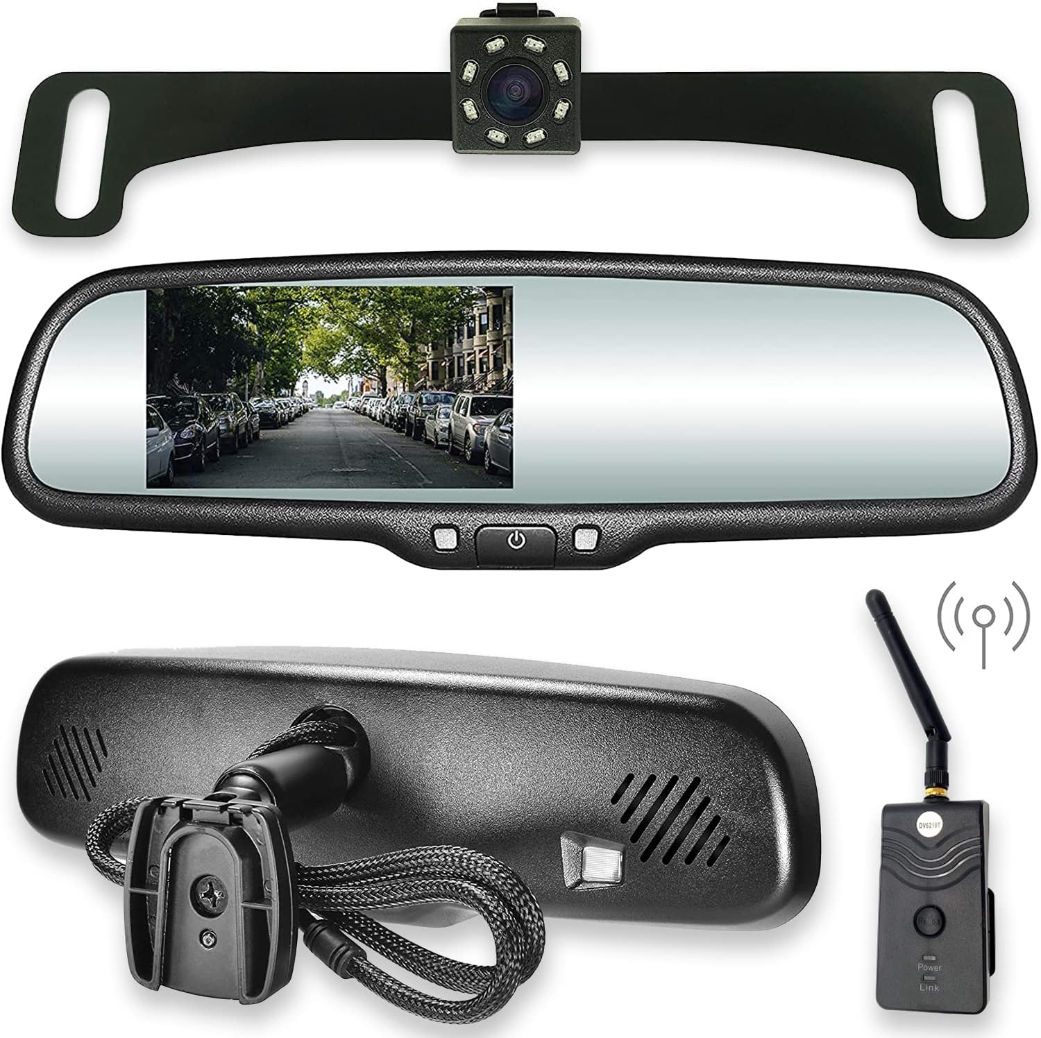 Pyle Mirror Monitor RearView Night Vision Camera