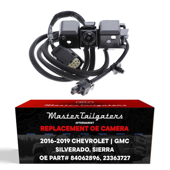 Master Tailgaters Replacement Chevrolet Silverado / GMC Sierra 1500, 2500, 3500 (2016-2019) Backup Camera OE Part # 84062896, 23363727