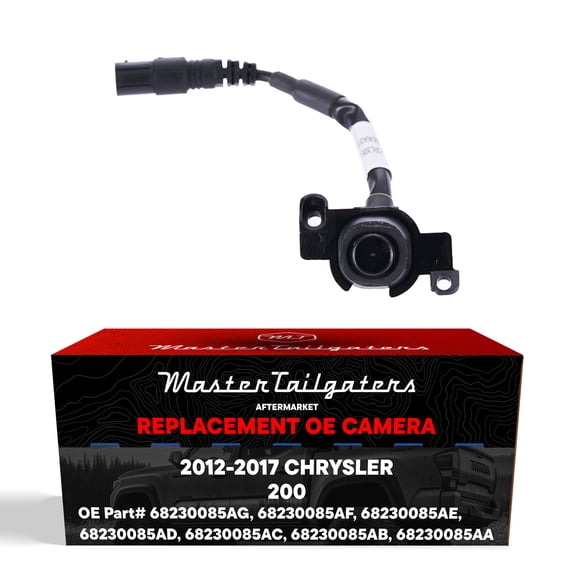 Master Tailgaters Replacement for Chrysler 200 Sedan (2012-2017) Backup Camera OE Part # 68230085AG, 68230085AF, 68230085AE, 68230085AD, 68230085AC, 68230085AB, 68230085AA