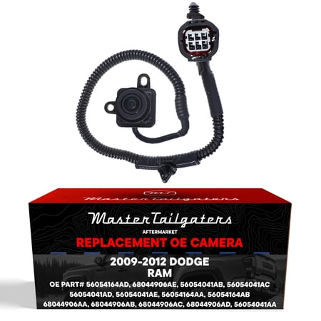 Master Tailgaters Replacement for Dodge Ram (2009-2012) Backup Camera OE Part # 56054164AD, 56054164AA, 56054164AB, 68044906AE, 68044906AA, 68044906AB, 68044906AC, 56054041AA, 56054041AB, 56054041AC