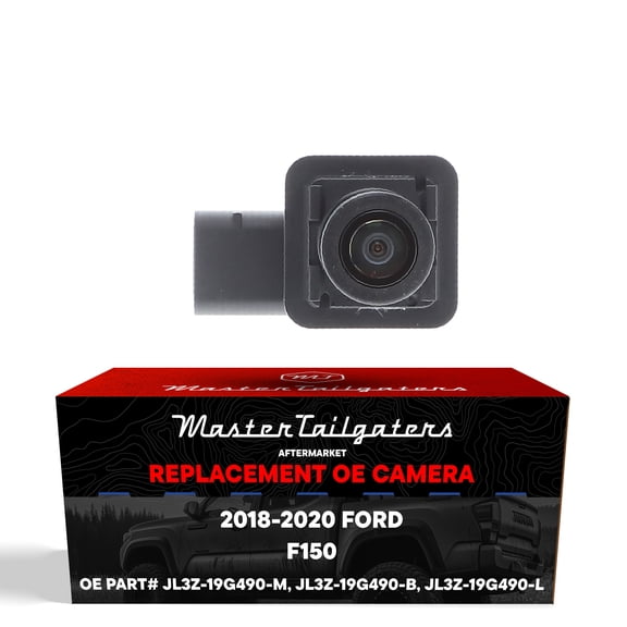 Master Tailgaters Replacement for Ford F150 Regular Cab / Extended Cab / Crew Cab w/ Trailer Hook-Up Lamp (2018-2020) Backup Camera OE Part # JL3Z-19G490-M, JL3Z-19G490-B, JL3Z-19G490-L