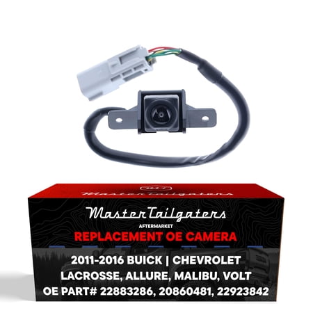 Master Tailgaters Replacement Buick Lacrosse, Allure (2014-2016) / Chevrolet Malibu (2014-2016), Malibu Eco (2013-2014), Volt (2011-2015) Backup Camera OE Part # 20860481, 22883286, 22923842