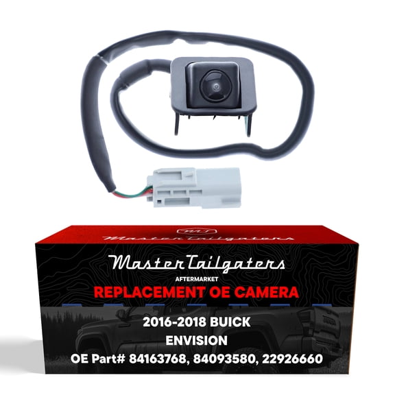 Master Tailgaters Replacement for Buick Envision w/o Surround View (2016-2018) Rear View Backup Camera OE Part # 84163768, 84093580, 22926660
