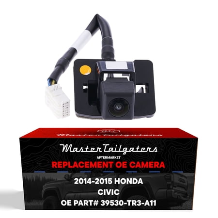 Master Tailgaters Replacement for Honda Civic Sedan + Hybrid w/ Wide Angle (2014-2015) Backup Camera OE Part # 39530-TR3-A11