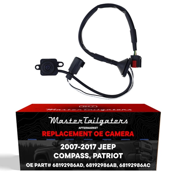 Master Tailgaters Replacement for Jeep Patriot (2007-2017), Compass (2014-2017) Rear View Backup Camera OE Part # 68192986AB, 68192986AC, 68192986AD