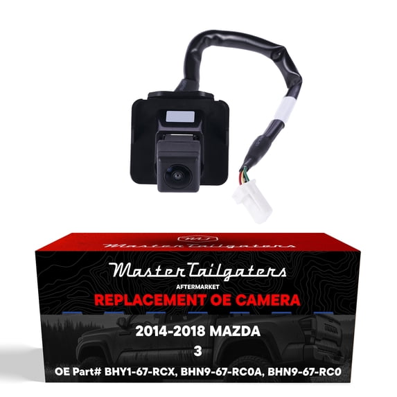 Master Tailgaters Replacement for Mazda 3 Hatchback (2014-2018) Backup Camera OE Part # BHY1-67-RCX, BHN9-67-RC0A, BHN9-67-RC0