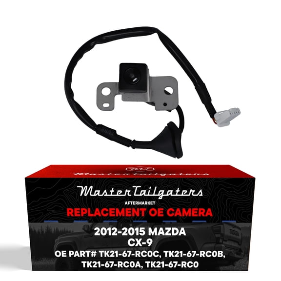 Master Tailgaters Replacement for Mazda CX-9 (2012-2015) Rear View Backup Camera OE Part # TK21-67-RC0, TK21-67-RC0A, TK21-67-RC0B, TK21-67-RC0C