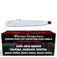 thumbnail image 1 of Master Tailgaters Exterior Door Handle Chrome Replacement for Nissan Maxima (09-15), Murano (09-14), Sentra (13-16) OE Part # 80646-9N00A, 80640-3SG0A, 80640-9N00A | Front Left Driver Side, 1 of 6