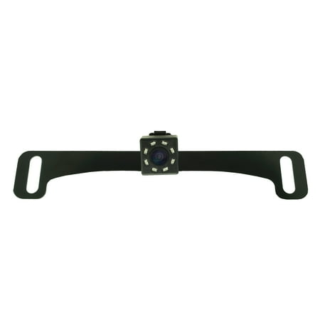 Master Tailgaters Small License Plate Frame Camera - Front or Backup Camera with 8 IR LED Night Vision, IP68 Waterproof & 170° Wide Angle Vision- Universal Fit for Cars