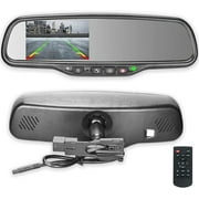 Master Tailgaters Universal OEM Rear View Mirror with 4.3 Auto-Adjusting Ultra Bright LCD, OnStar Buttons, and Compatibility for All Cars