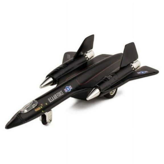 Master Toys & Novelties Black X-Planes Air Force SR-71A Blackbird Die Cast Jet Plane Toy with Pull Back Action
