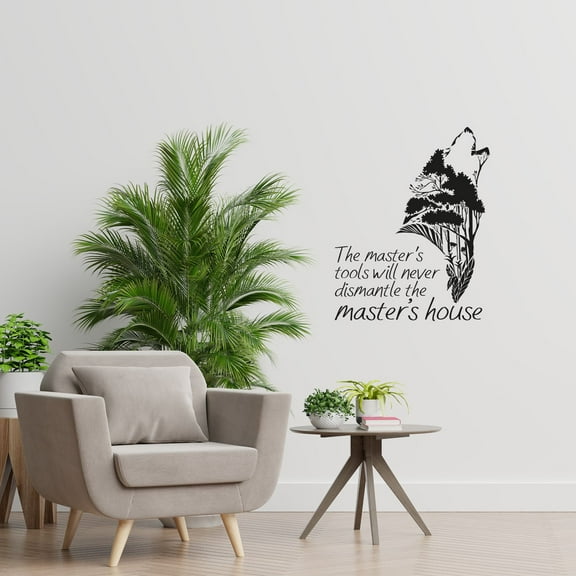 Master Wolf Wolves Motivation Quote Animal Animals Life Quotes Wall Sticker Art Decal for Girls Boys Room Bedroom Nursery House Fun Home Decors Stickers Wall Arts Vinyl Decoration Size (40x24 inch)