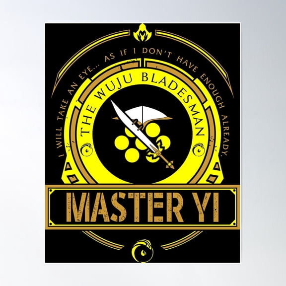 Master Yi - Limited Edition Poster Wall Art, Modern Wall Decor For Living Room Bedroom, 8x12 UNFRAMED