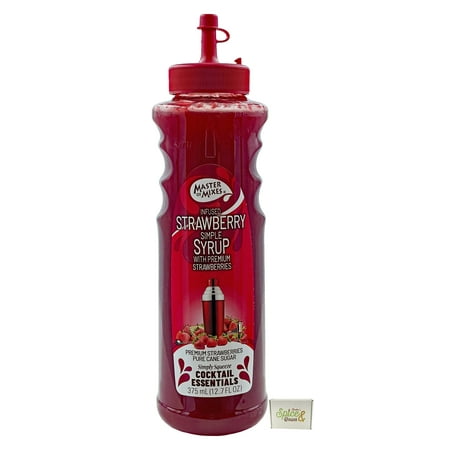 Master of Mixes Cocktail Essentials Infused Strawberry Simple Syrup 12.7 fl oz