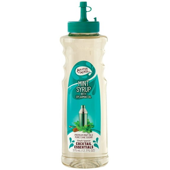 Master of Mixes Cocktail Essentials Mint Syrup Liquid, 375 ml Plastic Bottle (12.7 fl oz)