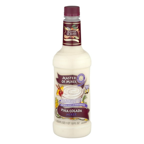 Master of Mixes Cocktail Mixer, Pina Colada Mix, 33.8 fl oz, 1 Count Plastic Bottle