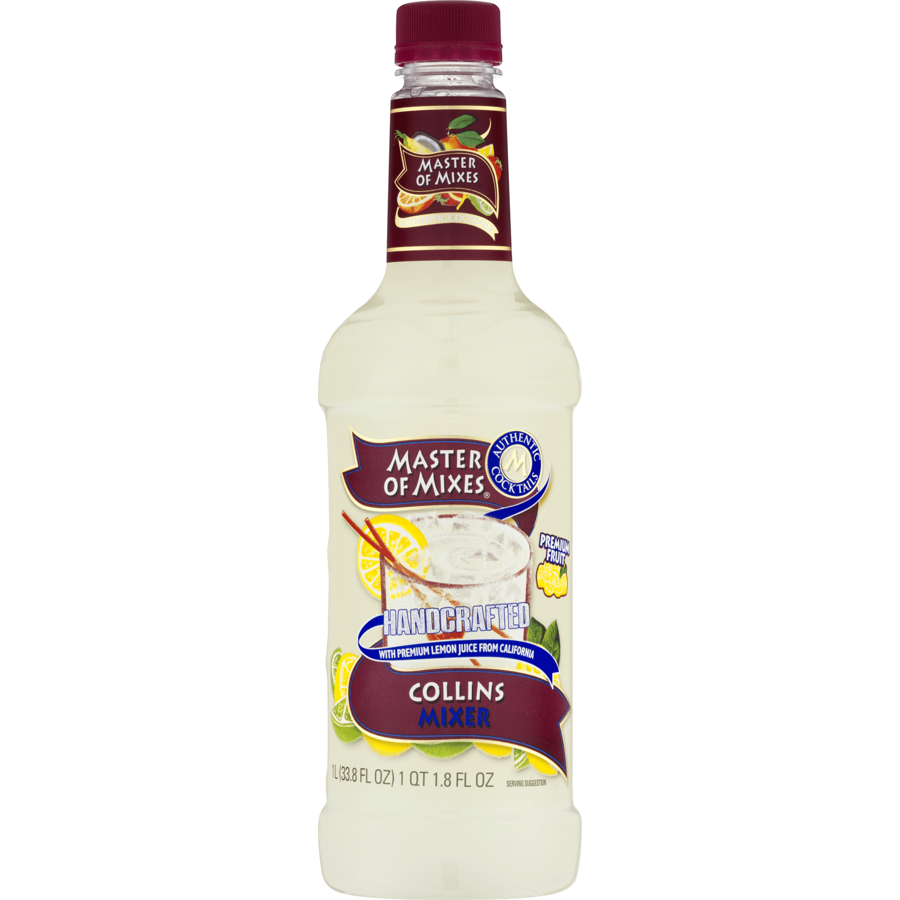 Master of Mixes, Gluten-Free Tom Collins Cocktail Mix, 33.8 oz ...