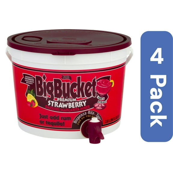 Master of Mixes Strawberry Daiquiri Margarita Big Bucket Mix 96 oz (Pack Of 4)