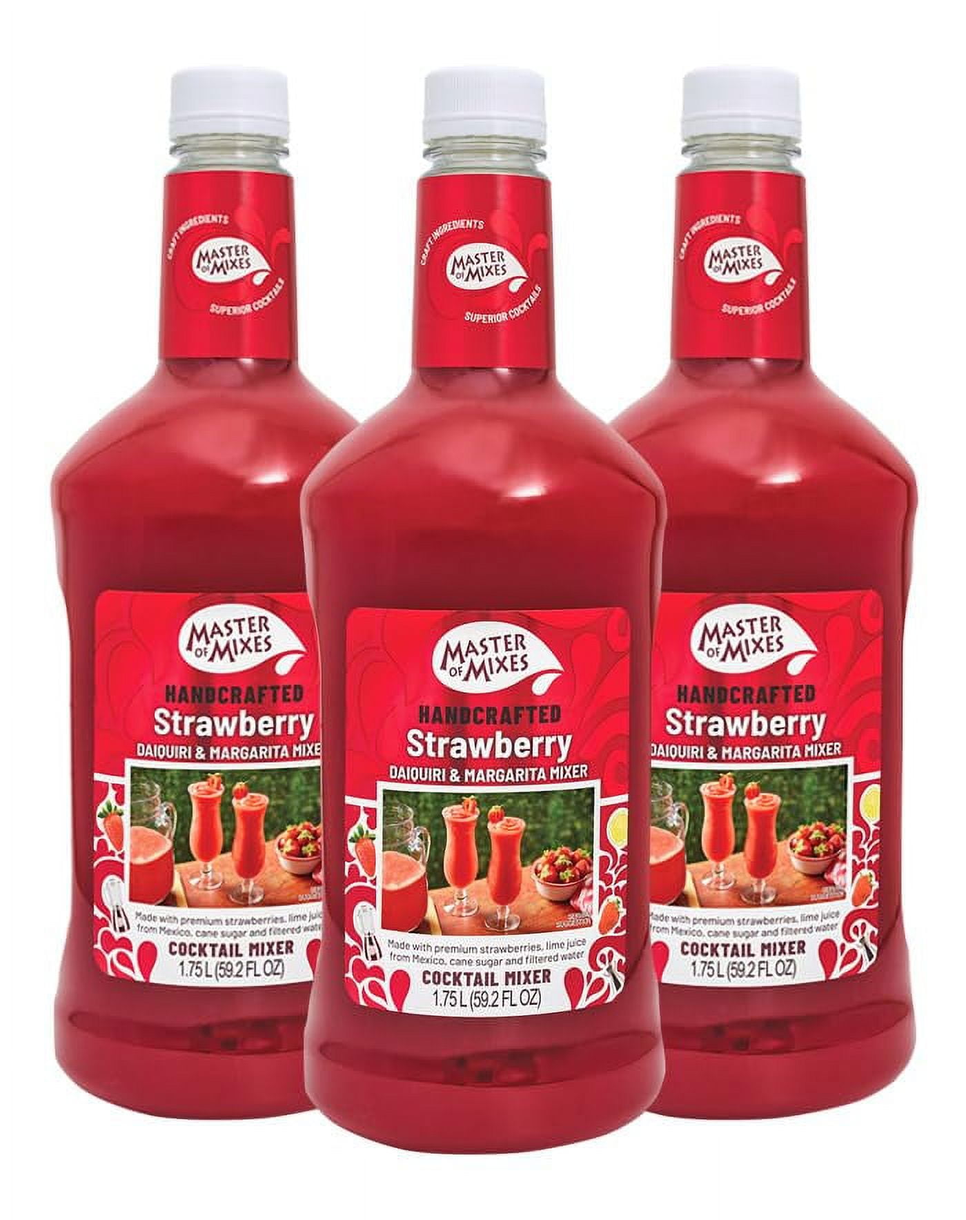 Master of Mixes Strawberry Daiquiri/Margarita Drink Mix, Ready To Use