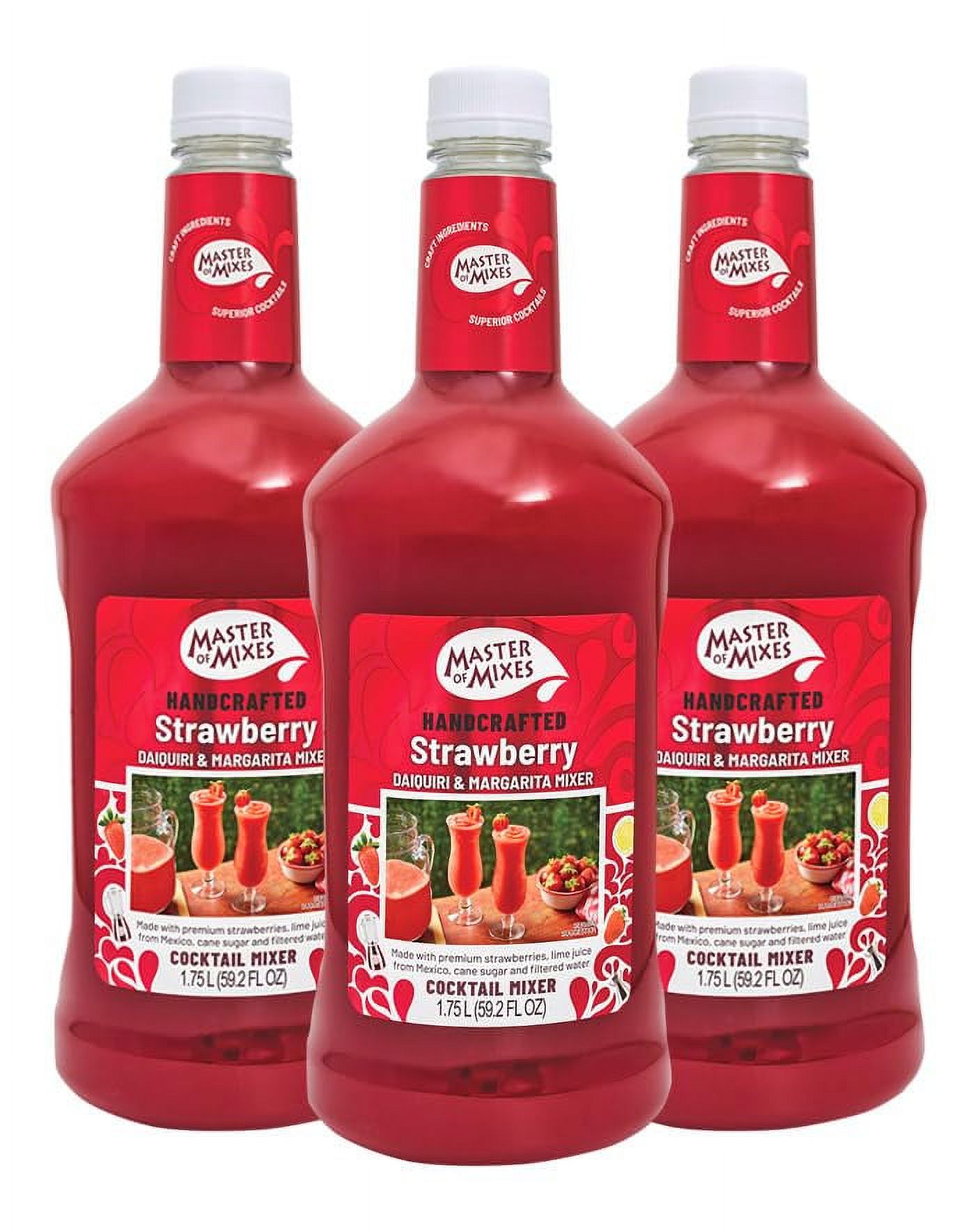 Master Of Mixes Strawberry Daiquirimargarita Drink Mix Ready To Use 175 Liter Bottle 592 0449