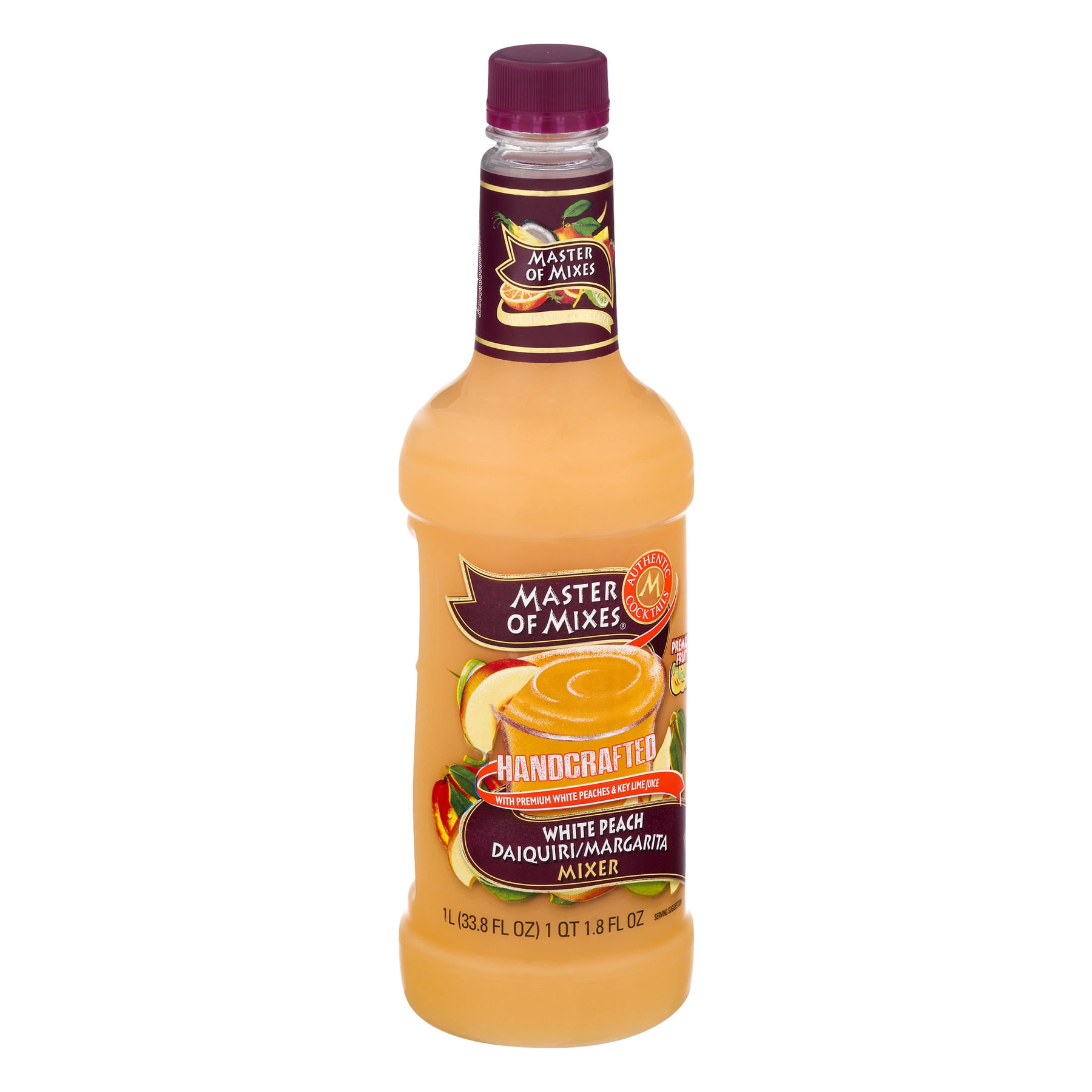 Master of Mixes White Peach Daiquiri/Margarita Cocktail Mixer, 33.8 fl oz