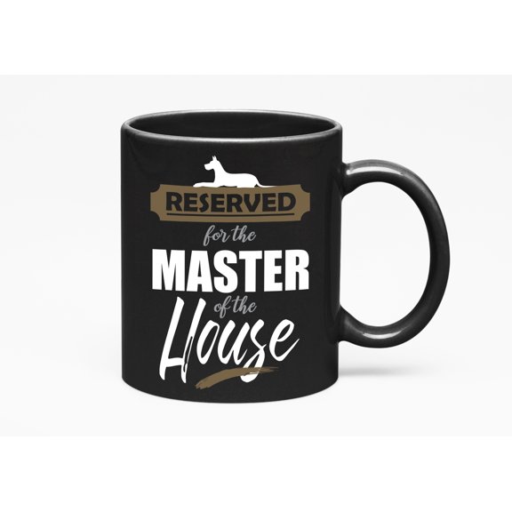 Master of the House, Black 11oz Ceramic Mug