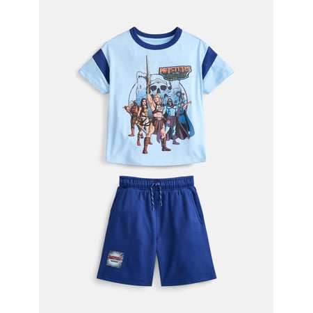 Sonic The Hedgehog Masters of the Universe Boys Graphic Tee and Shorts Set, 2-Piece, Sizes 4-16