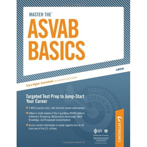 Pre-Owned Master the ASVAB Basics: Chapter 9 of 12 (Paperback) 076892829X 9780768928297