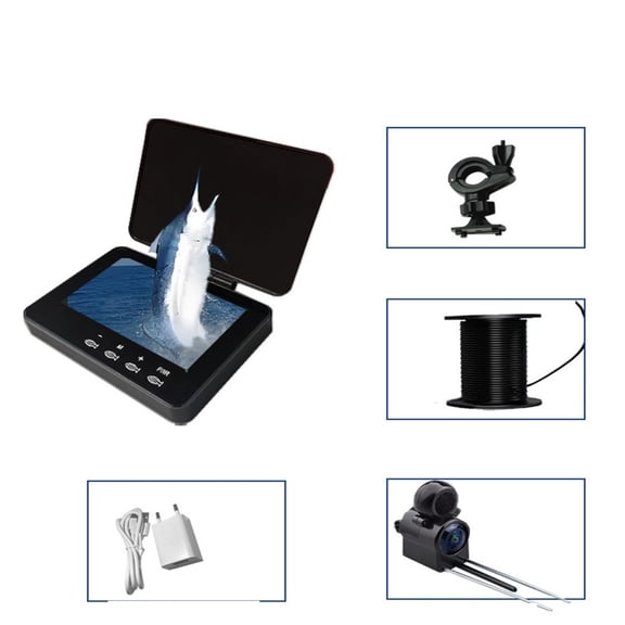 Master the Waters Fish Finder HD Underwater Camera Visible Anchor Fish Probe for Unmatched View ,Clear Depth Display