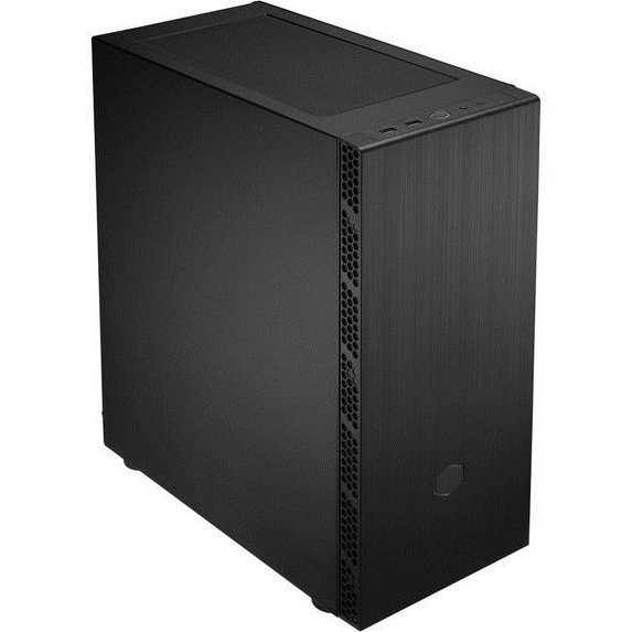 MasterBox MB600L V2 Tempered Glass with ODD Minimalistic ATX Mid-Tower Mesh Intakes, Black