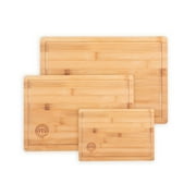 MasterChef 3 Piece Bamboo Cutting Board Set, Natural, Sustainable