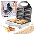 thumbnail image 1 of MasterChef Corn Dog Maker-Electric Nonstick Kitchen Baker, Hot Dogs on Stick, Cheese Mozzarella Sticks, Cake Pops, BBQ -Recipes +50 Skewers, Gift, 1 of 5
