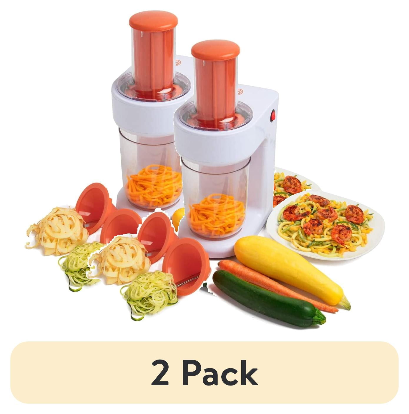 (2 pack) MasterChef Electric Spiralizer 3in1 Vegetable Noodle Pasta