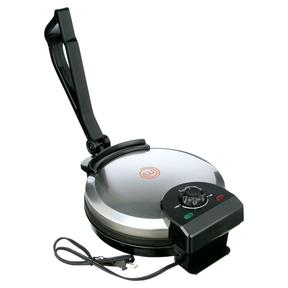 MasterChef Electric Tortilla Maker- Homemade Flatbread, Pitas, Bread, Tortillas- Heavy Duty, Non-stick Cooker Easier than Tortilla Press, Great Gift for Cooks
