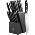 thumbnail image 1 of MasterChef Kitchen Knife Set with Block and Sharpener Plus Scissors, 15pc, 1 of 11