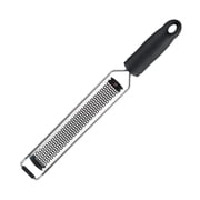 MasterChef Lemon Zester Grater Tool for Citrus Fruits, Garlic, Ginger, Nutmeg, Parmesan Cheese, Chocolate etc, Extra Fine Stainless Steel Blades with Black Easy Grip Handle & Non-Slip Rubber Foot