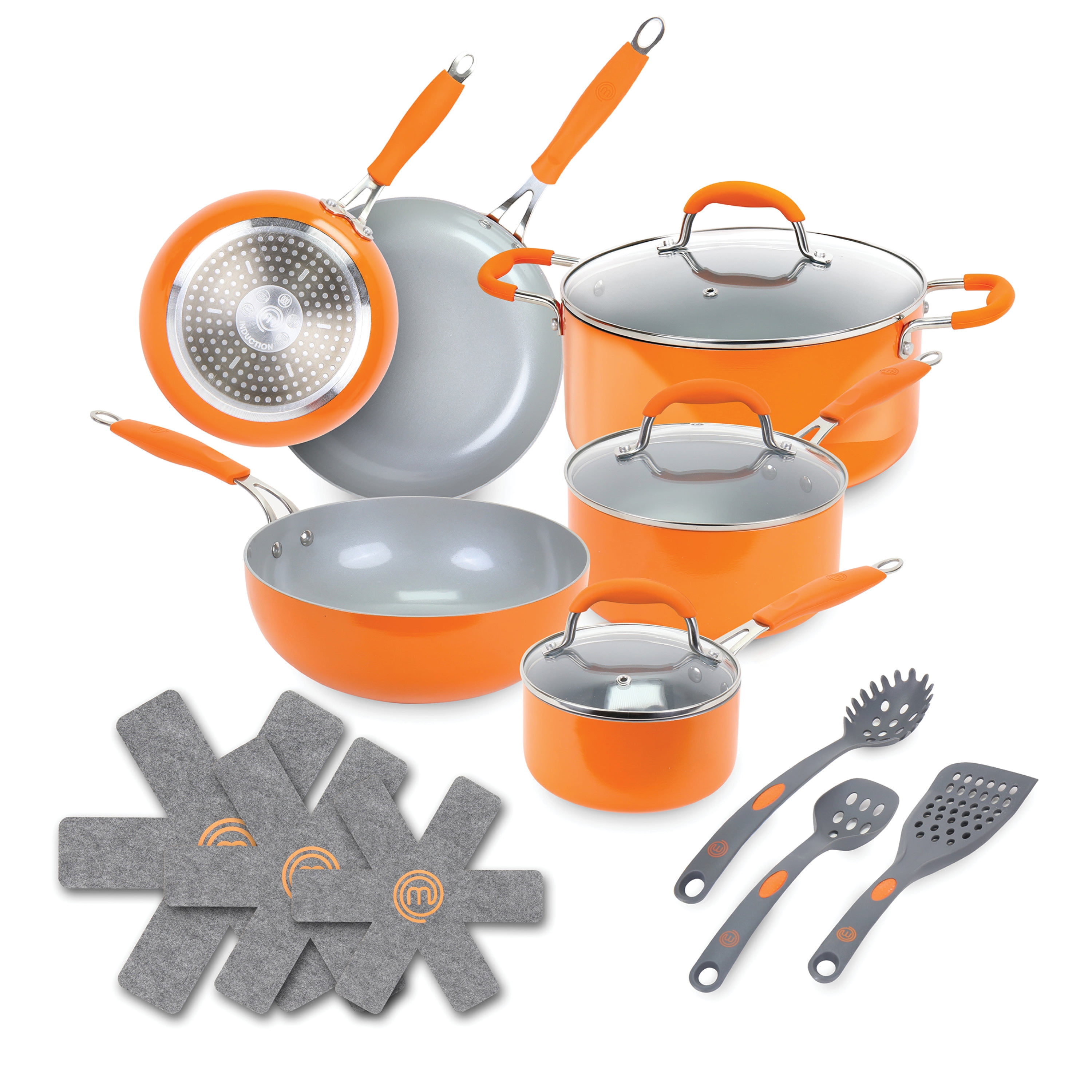 MasterChef MC3000 15 Pieces Champions Cookware Set Orange 