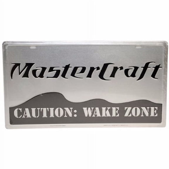 MasterCraft Boat Sign 88551010 | Caution: Wake Zone 22 x 12 Aluminum