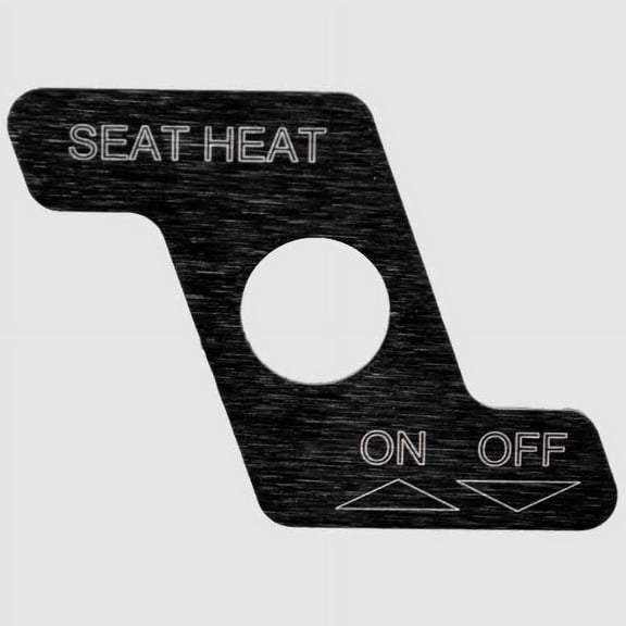 MasterCraft Black Brushed Aluminum Boat Seat Heat On / Off Switch Plate