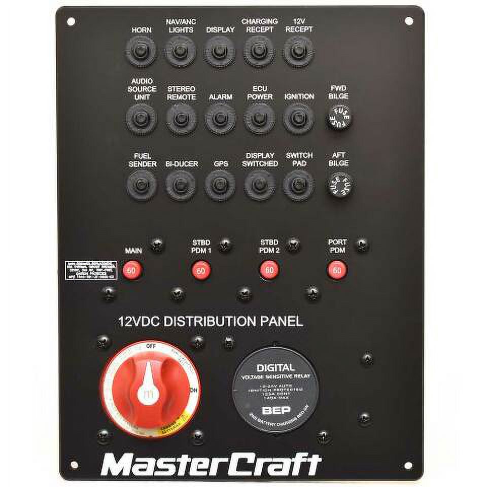 MasterCraft Boat Battery Switch Breaker Panel 501212C 12 Volt
