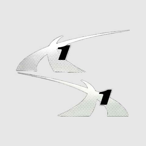 MasterCraft Boat Brand Decal Set 7501398 | X1 Glacier White (Set of 2)