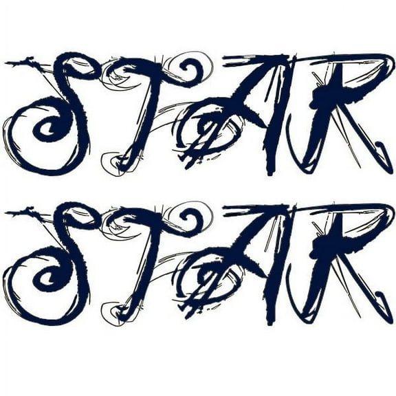 MasterCraft Boat Lettering Decal/Emblem 2817004 | X-Star Blue (Set of 2)