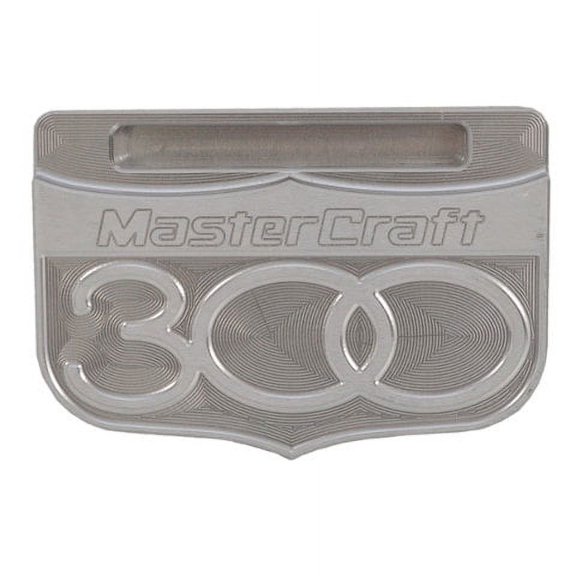 MasterCraft Boat Logo Emblem Plate | 300 Aluminum 5 7/8 x 4 Inch
